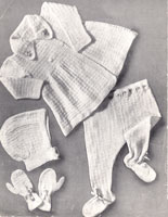 vintage pram set knitting pattern