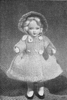 vintage knitting pattern for little twin dolls 1949