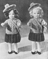 vintage dolls clothes for 6.5 inch doll 1949