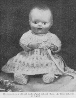 vintage suckathumb baby doll knitting pttern from 1952