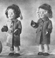 coats and hats for early sucked lemon twins from 1950