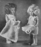vintage early twins knitting pattern underwear set