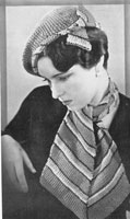 ladies 1920 knitting pattern for ladies hat and scarf