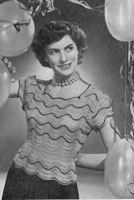 vintage ladies evening top knitting pattern from 1949