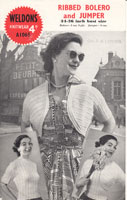 vintage ladies bolero and jumper set from 1940s