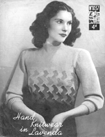 vintage ladies fair isle jumper knitting pattern 1930s