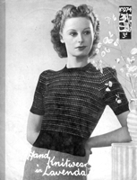 vintage ladies fair isle jumper knitting pattern from 1930s lavenda 974