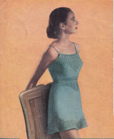 vintage ladies cami-knicker knitting pattern from 1940s
