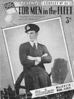vintage betway knitting pattern for ww2 service jumper for navy world war two world war 2
