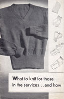 vintage pullover knitting pattern 1940s wartime
