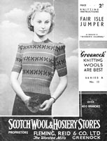 ladies fair isle knitting pattern 1940