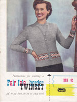 vintage 1940 ladies fair isle knitting pattern