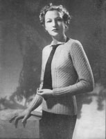 ladies ladies jumper tie and belt knitting pattern from 1936