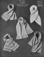 vintage ladies scaves knitting pattern from 1930s
