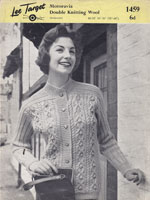 ladies vintage aran cardigan knitting pattern