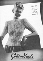 vintage ladies knitting pattern 1930s jumper