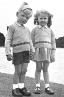 vintage childs fair isle jumper knitting pattern form 1940s