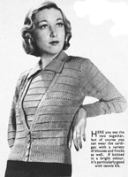 ladies twinset knitting pattern from 1938