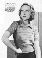 ladies jumper from twinset knitting patter from 1938