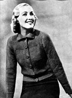 vintage ladies jacket knitting pattern from 1938