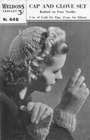 weldons ladies hat knitting pattern 1940s