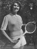 ladies tennis waistcaot knitting pattern 1940s