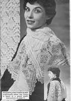 vintage shawl knitting pattern 1950