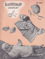 vintage baby knitting pattern ladyship 1093 1930s