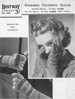 vintage ladies knitting patterns from 1940s for gloves including fair isle