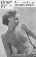 vintage knitting pattern ladies 1940s jumper