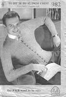 vintage mens cardigan knitting pattern from wartim 1940s