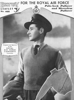 vintage RAF jumper knitting pattern 1940s
