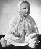 vintage baby crochet dress set pattern from 1940