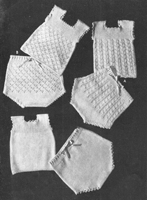 baby knitting pattern fro underwear from 1940s
