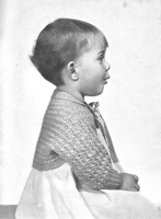vintage knitting pattern fro baby shrug 1940s