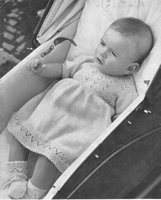 vintage baby dress set 1940s