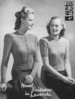 vintage ladies cardigan and jumper knitting pattern 1940s