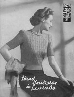 vintage ladies jumper amd cardigan knitting pattern 1940s