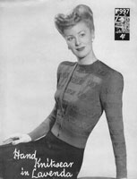 vitnage ladies cardigan and jumper knitting pattern 1940s
