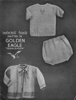 boys baby suit and matinee jacket knitting pattern from 1940s
