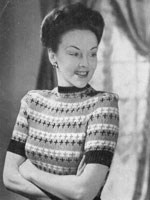 vintage ladies fair isle jumper knitting pattern from 1944