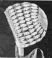 vintage baby bonnet knitting pattern 1930s