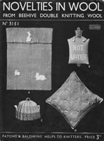 vintage hot water bottle cover knitting pattern 1930s
