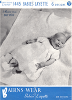 vintage baby layette knitting pattern from 1930s