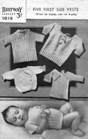 vintge baby vest knitting patterns from 1940s