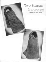 vintage scarf knitting pattern for the boys in the forces in ww2
