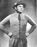 vintage cardigan knitting pattern 1940s