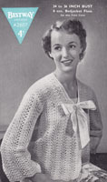 vintage bestway knitting pattern ladies bed jacket 1940s
