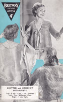 vintage ladies bed jacket knitting pattern 1940 bestway b2634