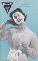 vintage ladies bed jacket knitting pattern 1940s a2697